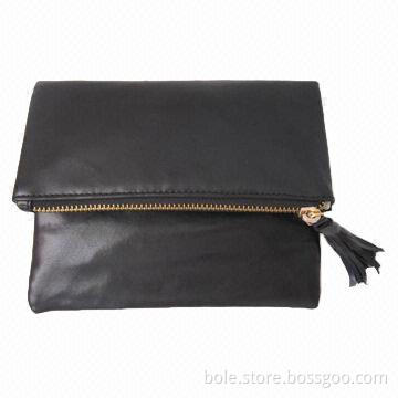 PU Cosmetic Bag with Tassel Puller, Can be Customized by Client's Logo